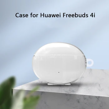Transparent de Protecție Caz pentru Huawei Freebuds 4i Căști de Acoperire Coajă de Piele pentru Huawei Free muguri 4i Cu Cârlig
