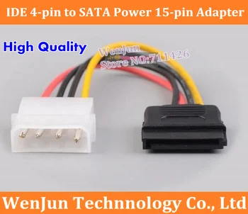 Transport gratuit IDE/Molex 4-pin pentru Alimentare SATA 15 pini Convertor Cablu Adaptor--100buc/lot