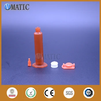 Transport gratuit Lipici de Distribuire 5 unități/ml Amber Pneumatice seringilor UV Bloc Cartuș Cu Piston & Dop & Capac
