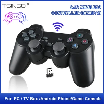 TSINGO 2.4 Ghz Gamepad Wireless Pentru PS3 / PC / TV Box /Telefon Android Joc Controler Joystick-ul Pentru Super Consola X Pro