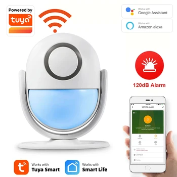 Tuya Smart Home Securitate WIFI, Sistem de Alarma 120dB Funcționează Cu Google Alexa 433 Detector PIR Senzor de Usa de Viață Inteligentă App Hot