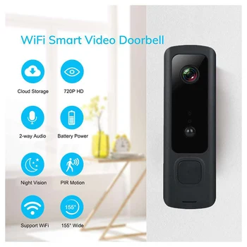 Tuya WIFI Usa Smart Home PIR Wireless Telefon soneria de Securitate aparat de Fotografiat Interfon Video 720P IR Viziune de Noapte Pentru Apartamente