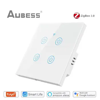 Tuya Zigbee Smart Light Touch Comutator de Perete Cu Neutru Tuya de Viață Inteligentă APP Control de la Distanță de Lucru Cu Alexa de Start Google Alice UE