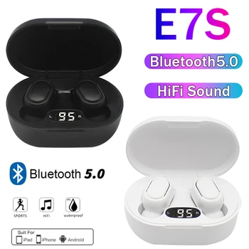 TWS E7S Fone Căști Bluetooth Căști fără Fir pentru Xiaomi Anulare a Zgomotului Căști cu Microfon fără Fir set cu Cască Bluetooth