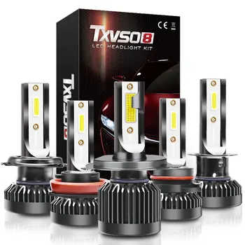 TXVSO8 2 buc LED-uri Auto Faruri Becuri H1 H7 H8 H9 H11 9005 9006 HB3 HB4 9012 H4 Fiecare 12V 40W 6000W 4000LM Lampi Auto Cu COB Chip