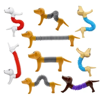 Unicorn Întinde Tuburi Câine Frământa Pop Jucării Tub Telescopic Jucărie De Sunet Țeavă Extinde Cal Decompresie Eliberare De Stres Jucarii