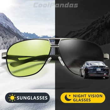 Unisex Aluminiu Magneziu HD Fotocromatică Polarizat ochelari de Soare Barbati Galben de Zi Noapte de Conducere de sex Masculin Oculos Anti-orbire Ochelari de Gafas
