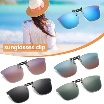 Unisex Clip pe ochelari de Soare 180 de Grade Flip Mare de Lentile de Soare Ochelari de Protecție Detașabil pentru Interior Exterior Polarizat ochelari