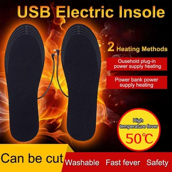 Unisex Electrice Incalzite Branțuri Pentru Încălțăminte de Iarnă Picior mai Cald USB de Încărcare Încălzit Branț Reîncărcabilă Încălzire Tampoane Tălpi De Picioare