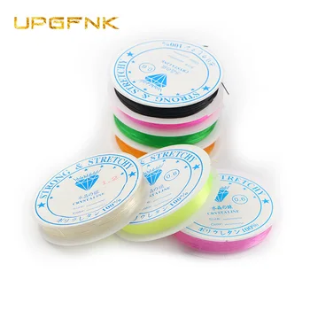 UPGFNK 1Roll Colorate Elastic Transparent Cristal Linie Conservatie Cablu Șir de Sârmă Fir Pentru DIY Brățară de Bijuterii a Face constatări