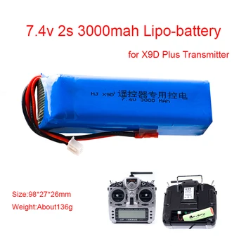 Upgrade-2S 7.4 V 3000mAh baterie Reîncărcabilă Acumulator Lipo pentru Frsky Taranis X9D Plus Transmițător 2S Lipo Baterie Jucărie Accesorii