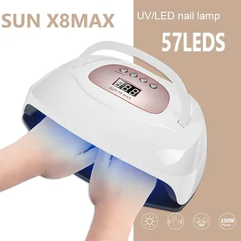 UV LED Lampa de Unghii Nail Dryer cu 57 UV cu LED-uri Margele unghii cu Gel Unghii Lumina UV cu 4 Cronometre pentru Două Mâini Automata a Senzorului