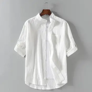 Vara lenjerie de pat din bumbac tricouri pentru bărbați 5XL 6XL 7XL Bust 135cm Plus dimensiune mare dimensiune camasa barbati casual exterior 3 culori alb balck