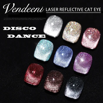 VDN 9 Culori Sclipici Diamond Ochi de Pisică Gel lac de Unghii Magnetic Hybrid Gel Lac cu Laser Strălucitor Ochi de Pisica Gel Lac Pentru Unghii