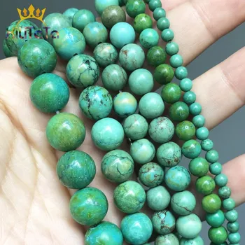 Verde Crisocol Piatră Rotundă Margele Vrac Margele Spacer Pentru a Face Bijuterii DIY Bratari Cercei Accesorii 15