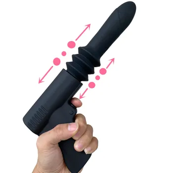 Vibrator AV Vibrator Telescopic Sex Arma Penis artificial Masaj Mașină de Sex pentru Femei Barbati G Spot Anal Pizde Masturbari Adult Jucărie Automată