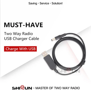 Walkie Talkie USB Încărcător Cablu pentru Baofeng UV-9R Plus UV-XR UV-5R UV 82 UV-5RE Radio, Cablu USB, Conectați Cu Incarcator de birou