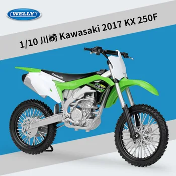 Welly 1:10 Kawasaki 2017 KX 250F Sport Motocicleta de Mare Simulator de Aliaj Metal de Motociclete Biciclete Model B25
