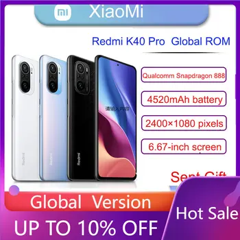 Xiaomi Redmi K40 Pro NFC Smartphone Globală Versiunea Snapdragon 888 6.67 inch 120Hz E4 AMOLED 64MP 33W Repede