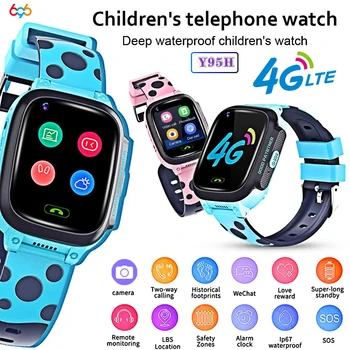 Y95H Copilului Ceas Inteligent GPS Telefon rezistent la apa Copii Smartwatch SOS 4G Wifi Antil-a pierdut SIM Locație Tracker Smartwatch Apel Video HD