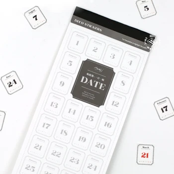Yoofun Calendar Data Autocolante INS Simplă Etichetă pentru Jurnalul Planificator agenda DIY Lista de Verificare Scraobooking Papetărie