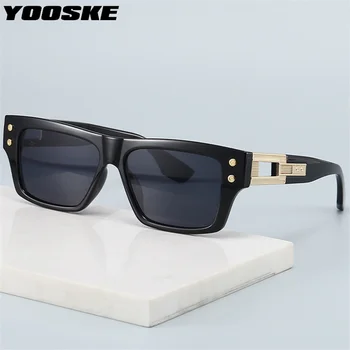 YOOSKE Pătrat ochelari de Soare pentru Barbati Brand de Lux de Design Gradient de Ochelari de Soare pentru Femei Vintage din Metal Decorative Temple UV400 Ochelari