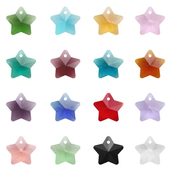 ZHUBI 20buc/Mult Farmec Cristal Pandantiv de Cinci stele Formă Mixtă 14MM Sticlă Fațete Pierde Steaua Margele DIY Design de Bijuterii Consumabile