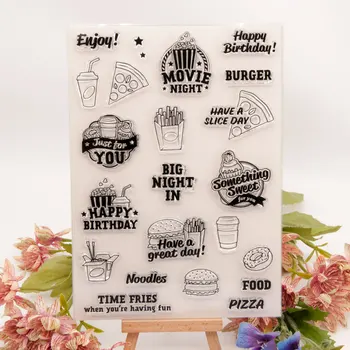 Ziua Burger Timbru Clar Transparent Silicon de Etanșare pentru DIY Scrapbooking Carte de a Face Album Foto Decor Meserii Cadou