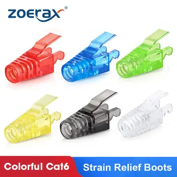 ZoeRax Colorate RJ45 CAT6 detensionare Cizme Conector Standard pentru CAT6 Cablu Ethernet LAN prin Cablu Conector Boot Capac