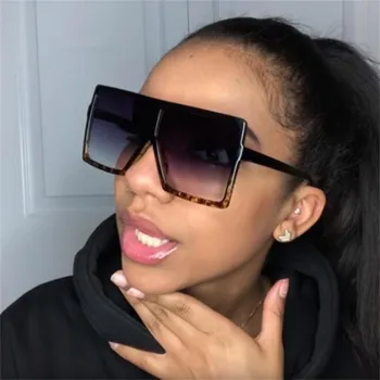 ZXWLYXGX Clasic de Epocă ochelari de Soare Patrati Femeie Siamezi Supradimensionat ochelari de Soare Femei/Bărbați ochelari de Soare Retro Lentes De Sol Mujer
