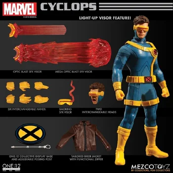 În Stoc Original Mezco UNA:12 Marvel Cyclops Anime Acțiune de Colectare Cifre Model de Jucarii si Cadouri pentru Copii